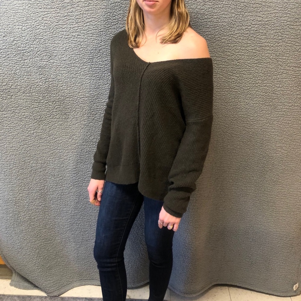 Dark green sweater